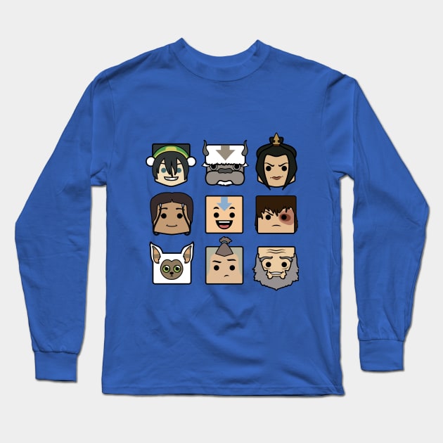 Avatar & Friends - Avatar the Last Airbender Long Sleeve T-Shirt by Pajamamas